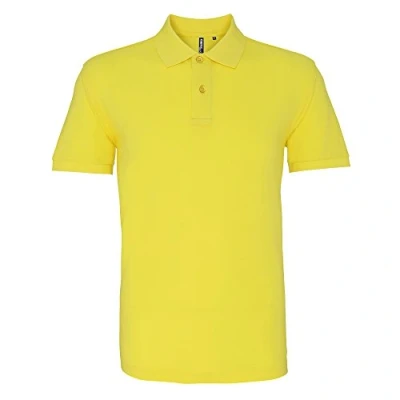Image of Asquith &amp; Fox Men&#039;s Polo Shirt, Yellow (Lemon Zest 000), X Large (Size:XL)