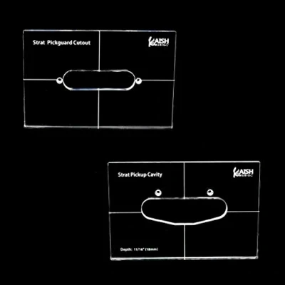 Image of KAISH Acrylic Single Coil Pickup Routing Template Templates 2pcs Whole Set
