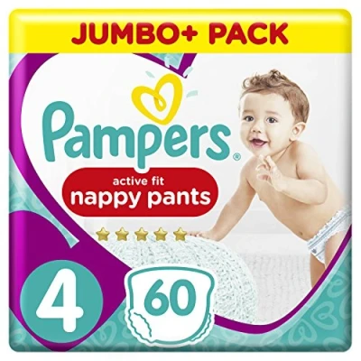 Image of Pampers Premium Active Fit Nappy Pants, Size 4