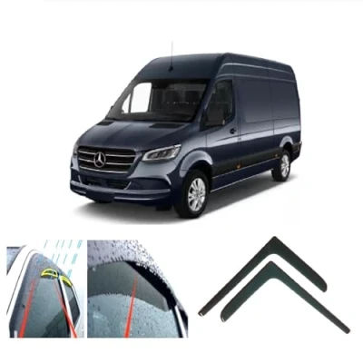 Image of AC WOW 2x Rain Wind Deflectors Compatible with Mercedes SPRINTER 907 910 2018 2019 2020 2021 2022 2023 2025 2026