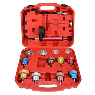 Image of BOOMSTART 14 Piece Radiator Pressure Tester Tool Cooling System Tester, Leak Detector for Vehicles