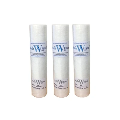 Image of 10&quot; PP Sediment 1mic Particle Reverse Osmosis Water Filter Cartridge 1 Micron (3 Pack)