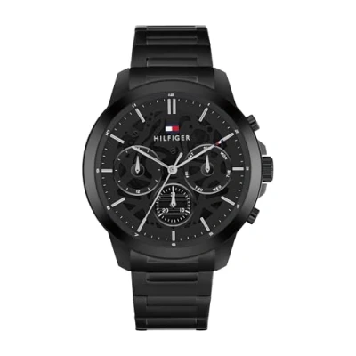Image of Tommy Hilfiger Henry Watch, Men&#039;s, Size: One Size, Black