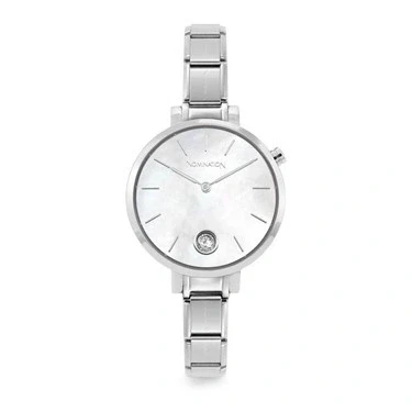 Image of Nomination Silver Paris Mother Of Pearl Crystal Watch
