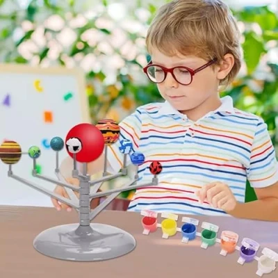 Image of Boosns Youth Solar System Planetary DIY painting toy set Nine planet models Science experiment toys