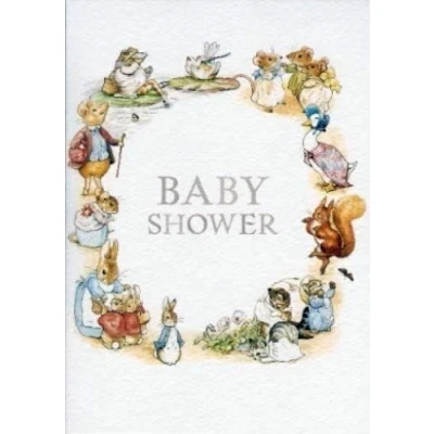 Image of Beatrix Potter Baby Shower Greeting Card