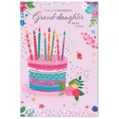 Image of Granddaughter Birthday Card Ladies Her Female Size: 7.5&quot; x 5.25&quot; C50 A