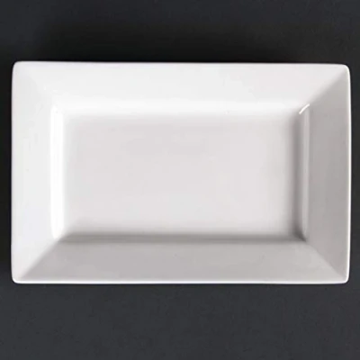 Image of Olympia Lumina Wide Rim Rectangular Plate 200x130mm 7 3/4x5&quot; (Box 6)