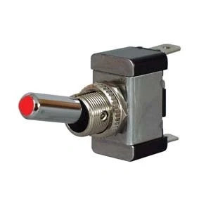 Image of Durite Switch Flick On/Off Metal Dolly Red LED 12/24 volt