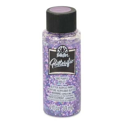 Image of FolkArt Glitterific Acrylic Paint, Purple, Small