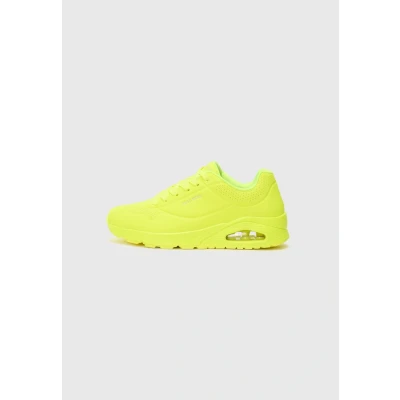 Image of Skechers Men&#039;s Uno Stand on Air Trainers, Lime Durabuck Trim, 12 UK