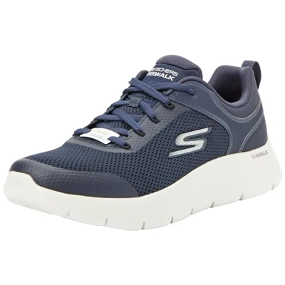 Image of Skechers Men&#039;s GO Walk Flex Independent Trainers, Navy Synthetic/Textile, 9 UK