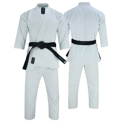 Image of Karate Adults Heavyweight 14oz Athletic Cut (Slimmer fit) Uniform White (6/190cm)