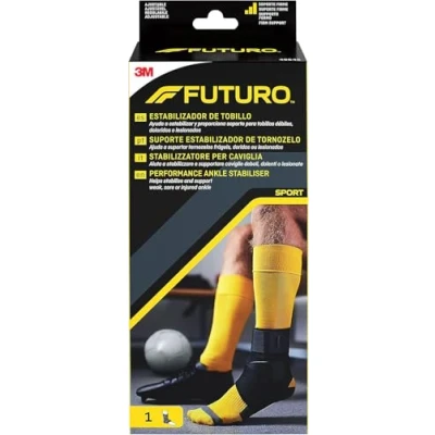 Image of FUTURO Ankle Support Brace, Adjustable, Black Brace for Sprains or Joint Pain Firm Suitable Men and Women