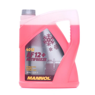 Image of 4101001 Antifreeze MANNOL AF12+ MN4012 5 G12+ red 5l CITROËN: C4 Coupe, Grand Picasso 2, DS3 Hatchback, AUDI: A4 B6/B7 Convertible, B7 Avant