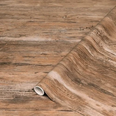 Image of d c fix vinyl wrap Rustic wood effect 45 cm x 2 m sticky back plastic roll for furniture, kitchen &amp; cupboards contact paper sticker self adhesive film