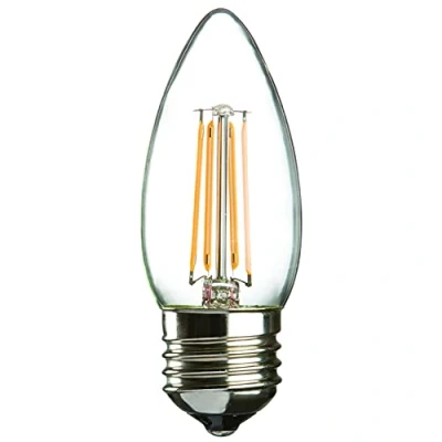 Image of KnightsBridge 230V 4W LED ES Clear Candle Filament Lamp 2700K Dimmable