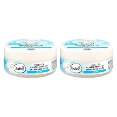 Image of Balea Eye Make Up Remover Pads with Waterproof Oil Containing Pack of 2 (2 x 50 Pieces)