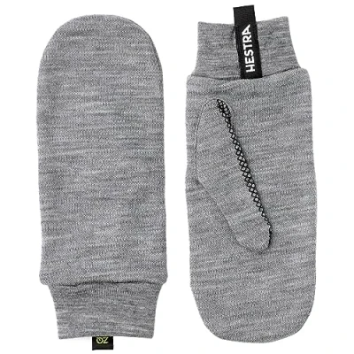 Image of Hestra Merino Touch Point Mitten, Mitt Liner for Skiing &amp; Snowboarding Extra Warmth, Grey, 10