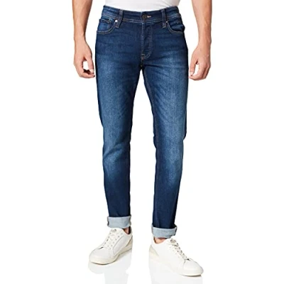 Image of Jack &amp; Jones Men&#039;s Jjiglenn Jjoriginal Sbd 811 Noos Jeans, Blue Denim, 29W 34L UK