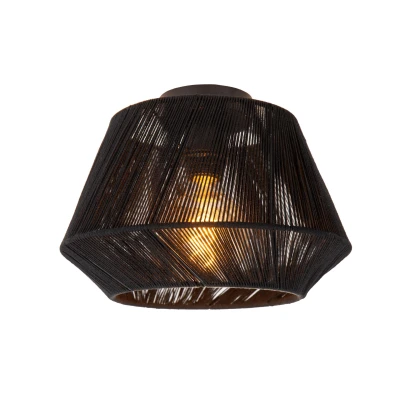 Image of Lucide JESSICA Flush ceiling light 1xE27 Black