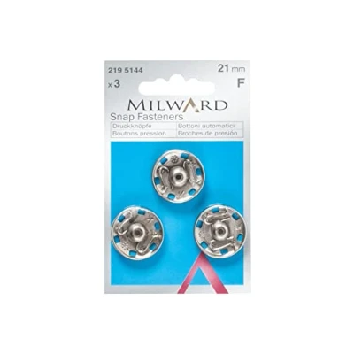 Image of Milward Snap Fasteners 3 x 21mm Brass