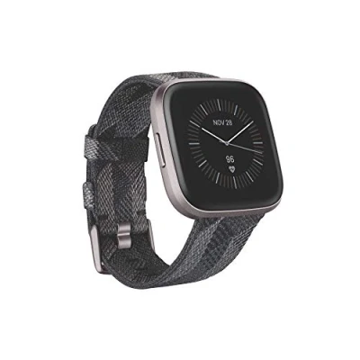 Image of Fitbit Versa 2 Health &amp; Fitness Smartwatch SE (NFC), Charcoal Iron Mist Grey Aluminum