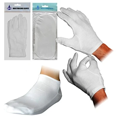 Image of Source Super Soft Beauty Moisturising Cream Retainer Twin Pack, 1 Pair Gloves + Socks