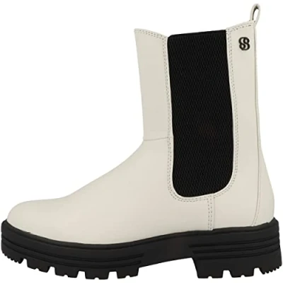 Image of s.Oliver Women&#039;s 5 25411 39 Chelsea Boot, Offwhite 109, 6 UK