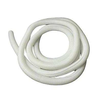Image of White Conduit Split Plastic Flexible Cable Tidy Solution Tube Trunking 19.5mm 2m