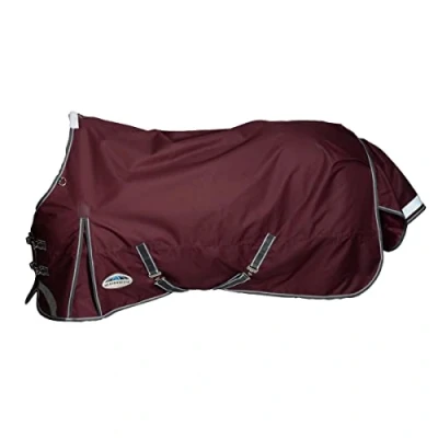 Image of WeatherBeeta ComFiTec Plus Dynamic II Standard Neck Medium Horse Rug, Maroon/Grey/White, 6&#039;5