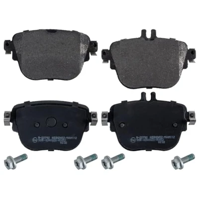 Image of 0004206200, A0004206200 Brake pad set BLUE PRINT ADBP420008 Rear Axle prepared for wear indicator with screw MERCEDES BENZ: E Class Saloon