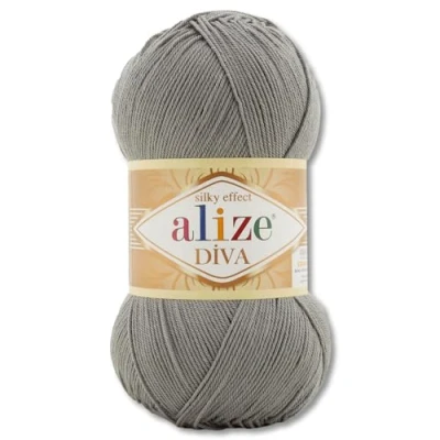 Image of Frida&#039;s Wollhaus Alize 100 g Diva Wool Knitting Crochet Microfibre 64 Colours (87 Dark Grey)