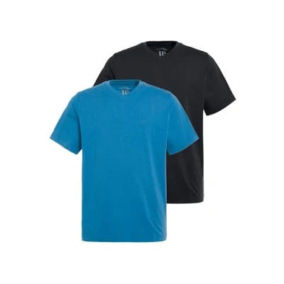 Image of JP 1880 Men&#039;s V Shirts T, Steel Blue, 3XL (Pack of 2)