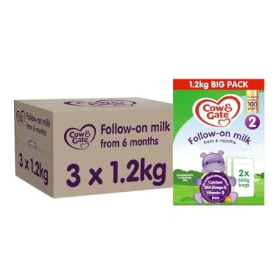 Image of Cow &amp; Gate 2 Follow On Baby Milk Powder Formula, 6 12 Months, 1.2K (Pack of 3)