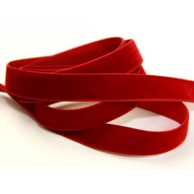 Image of Berisfords Velvet Ribbon Mini roll 9644 Scarlet 22mm per 5 metre