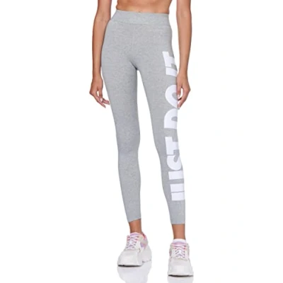 Image of NIKE Women&#039;s W NSW ESSNTL LGGNG JDI HR Leggings, dk Grey Heather/White, S