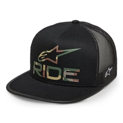 Image of Alpinestars Men&#039;s Ride 4.0 Camo Trucker Hat Baseball Cap, Black, One Size