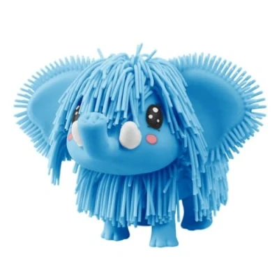 Image of Jiggly pets Pearlescent elephant Blue Interactive Electronic puppy toy with sounds music and movement Animal Toys walking