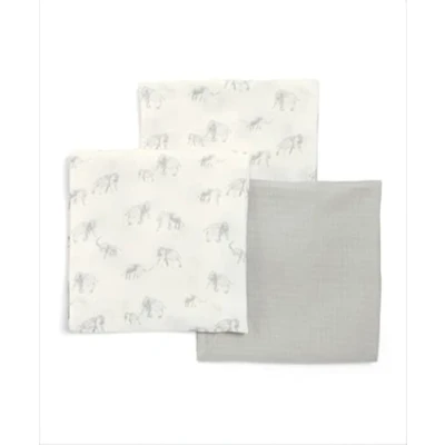 Image of Mamas &amp; Papas 3 Pack Large Cotton Muslin Squares, Elephant