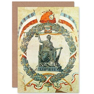 Image of Wee Blue Coo POLITICAL CULTURAL FRENCH REVOLUTION LIBERTY FRANCE GREETINGS CARD