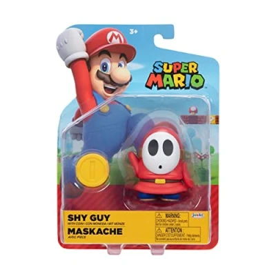 Image of World of Nintendo Super Mario 4 Inch Action Figure + Accessory Shy Guy Piece
