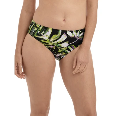 Image of Fantasie Palm Valley FS6765 Mid Rise Bikini Brief Black BLK M CS
