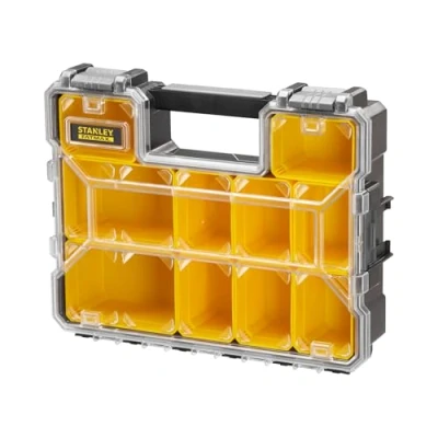 Image of STANLEY FATMAX Pro Deep Storage Organiser for Small Parts, 10 Removable Compartments, 1 97 521
