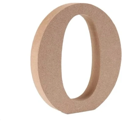 Image of Wooden MDF Letter O Size 13cm Arts &amp; Crafts Personalized Name Free Standing Letters (O)
