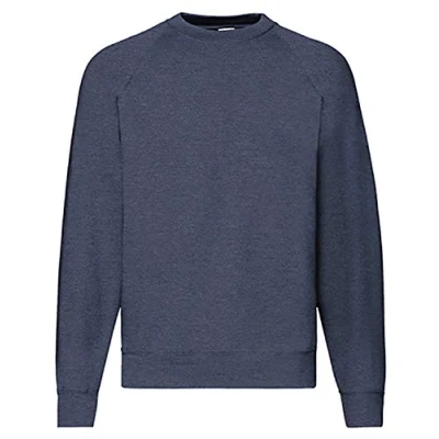Image of Fruit of the Loom Basic Raglan Sweatshirt Blue Large