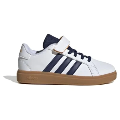 Image of adidas Grand Court 2.0 Shoes Children Tennis, FTWR White/Dark blue/GUM10, 2 UK Child