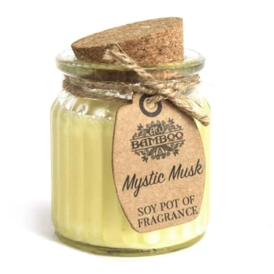 Image of Soy Pot Of Fragrance Glass Jar Candle Mystic Musk