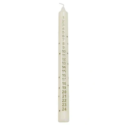 Image of Toyland® Traditional Christmas Advent Candle Countdown to 1 Supplied (Cream)