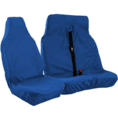 Image of Carseatcover UK® Heavy Duty Blue Waterproof Van Seat Covers (Universal Fit) Single + Double